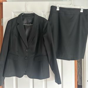 2-piece Black suit jacket with matching black skirt - size 12, The Limited
